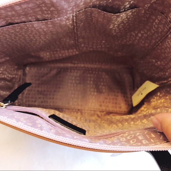 Kate Spade Rose Gold Glitter Handbag with Bow - Picture 6 of 8